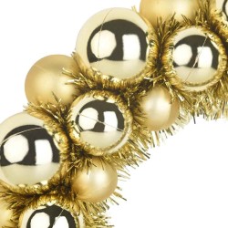 Couronnes de Boules de Noël 2 pcs Doré 33 x 33 x 7 cm 629744629744