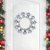 Couronnes de Boules de Noël 2 pcs Blanc et Argent 629745629745