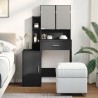 Coiffeuse avec armoire noir 80x35x132 cm 629748629748