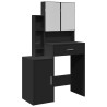 Coiffeuse avec armoire noir 80x35x132 cm 629748629748