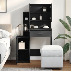 Coiffeuse avec armoire noir 80x35x132 cm 629748629748