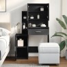 Coiffeuse avec armoire noir 80x35x132 cm 629748629748
