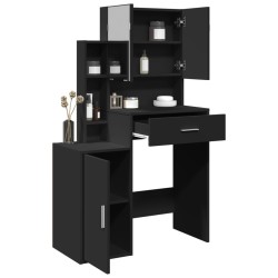 Coiffeuse avec armoire noir 80x35x132 cm 629748629748