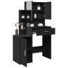 Coiffeuse avec armoire noir 80x35x132 cm 629748629748
