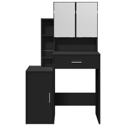 Coiffeuse avec armoire noir 80x35x132 cm 629748629748