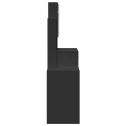 Coiffeuse avec armoire noir 80x35x132 cm 629748629748
