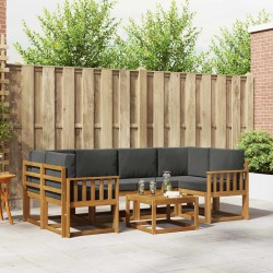 Ensemble de canapés d'extérieur 7 pcs Naturel et Anthracite 629752629752