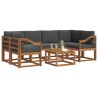 Ensemble de canapés d'extérieur 7 pcs Naturel et Anthracite 629753629753