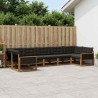 Ensemble de canapés d'extérieur 7 pcs Naturel et noir 629755629755