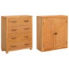 Ensemble de meubles de rangement 2 pc Naturel 80 x 35 x 185 cm 629758629758