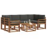 Ensemble de canapés d'extérieur 7 pcs Naturel et Anthracite 629767629767