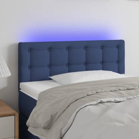 Tête de lit à LED Bleu 100x5x78/88 cm Tissu 629768629768