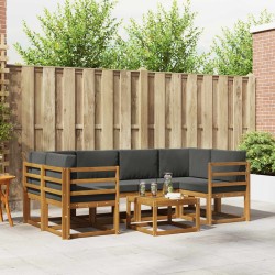 Ensemble de canapés d'extérieur 7 pcs Naturel et Anthracite 629769629769