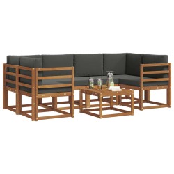Ensemble de canapés d'extérieur 7 pcs Naturel et Anthracite 629769629769