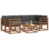 Ensemble de canapés d'extérieur 7 pcs Naturel et Anthracite 629769629769