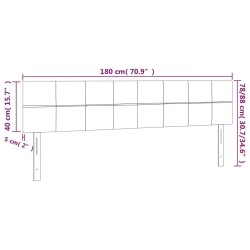 Tête de lit à LED Crème 180x5x78/88 cm Tissu 629770629770