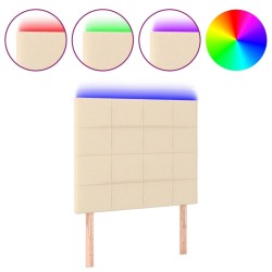 Tête de lit à LED Crème 90x5x118/128 cm Tissu 629771629771