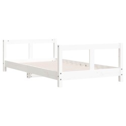 Cadre de lit pour enfant blanc 80x160 cm bois de pin massif 629775629775