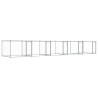 Cage pour chien avec portes gris 10x2x1,5 m acier galvanisé 629777629777