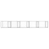 Cage pour chien avec portes gris 10x2x1,5 m acier galvanisé 629777629777