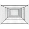 Cage pour chien avec portes gris 10x2x1,5 m acier galvanisé 629777629777