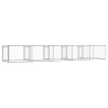 Cage pour chien avec portes gris 10x2x1,5 m acier galvanisé 629777629777