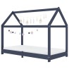 Cadre de lit d'enfant Gris Bois de pin massif 80x160 cm 629778629778