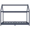 Cadre de lit d'enfant Gris Bois de pin massif 80x160 cm 629778629778
