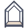 Cadre de lit d'enfant Gris Bois de pin massif 80x160 cm 629778629778