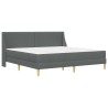 Cadre de lit avec matelas Gris foncé 180 x 200 cm Polyester 629780629780