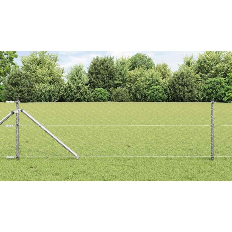 Clôture hexagonale avec poteau 25 x 0,6 m Acier galvanisé 629794629794