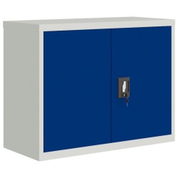 Classeur gris clair et bleu 90x40x70 cm acier 629798629798