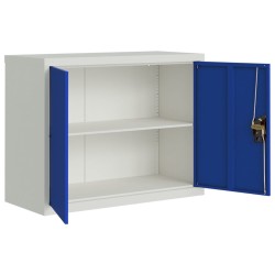 Classeur gris clair et bleu 90x40x70 cm acier 629798629798