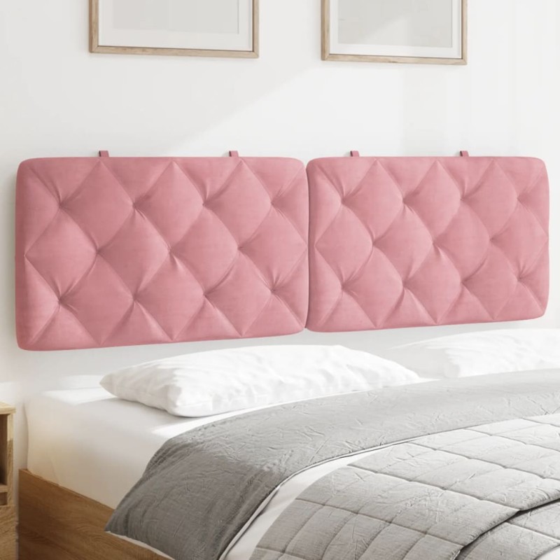 Coussin de tête de lit rose 160 cm velours 629805629805