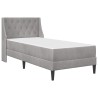 Cadre de lit avec matelas Gris clair 100 x 200 cm Velours 629807629807
