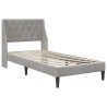 Cadre de lit avec matelas Gris clair 100 x 200 cm Velours 629807629807
