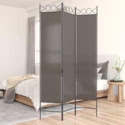 Cloison de séparation 3 panneaux Anthracite 120x220 cm Tissu 629810629810