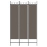 Cloison de séparation 3 panneaux Anthracite 120x220 cm Tissu 629810629810