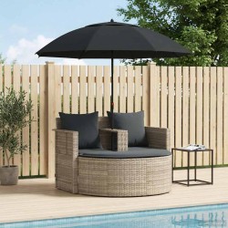 Canapé de jardin 8 pcs Gris clair et gris foncé polyrotin 629811629811