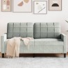 Canapé à 2 places Gris clair 140 cm Velours 629815629815