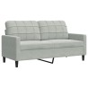 Canapé à 2 places Gris clair 140 cm Velours 629815629815