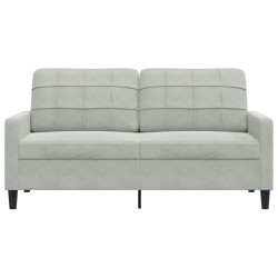 Canapé à 2 places Gris clair 140 cm Velours 629815629815