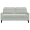 Canapé à 2 places Gris clair 140 cm Velours 629815629815