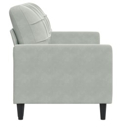 Canapé à 2 places Gris clair 140 cm Velours 629815629815