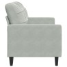 Canapé à 2 places Gris clair 140 cm Velours 629815629815