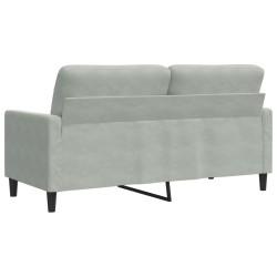 Canapé à 2 places Gris clair 140 cm Velours 629815629815