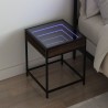 Table de chevet avec LED infini chêne marron 40x40x51 cm 629828629828