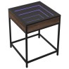 Table de chevet avec LED infini chêne marron 40x40x51 cm 629828629828
