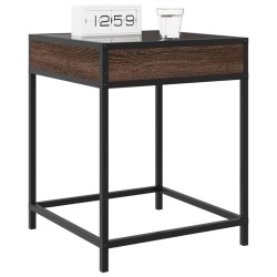 Table de chevet avec LED infini chêne marron 40x40x51 cm 629828629828