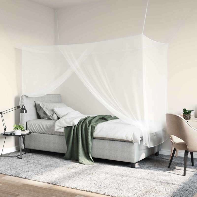 Filet anti-moustiques pour lit 156 mailles 3 pcs Blanc 629829629829